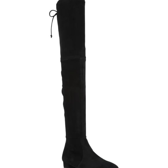Stuart Weitzman Genna 60 City OTC Black Stretch Suede Boot
